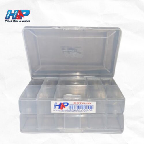 Estojo HP cristal mini duplo com 20 divisórias 11x7.5x4.6 centímetros-7899780202550