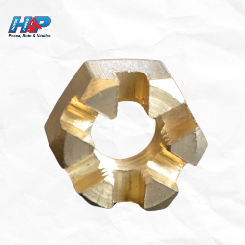 Porca para helice j/e 25/30/35 hp tipo castelo-7153869101012