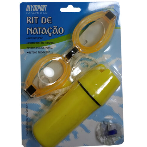 Kit de natacao oa419 oculos+protetores nariz e ouvido-7898495494199