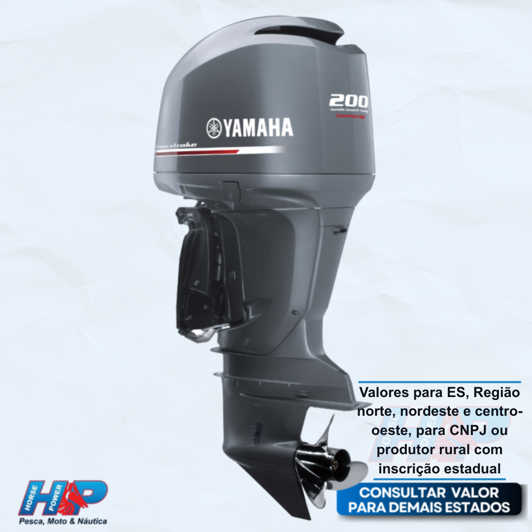 MOTOR DE POPA YAMAHA 200HP FL200 BETX 4T