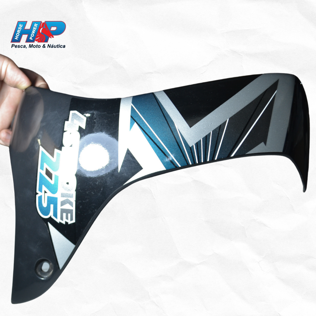 Aba tanque xt225 lado esquerdo preta com adesivo original-4vwf137a40