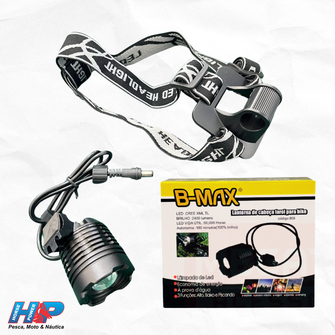 Lanterna police cabeça/bike Bmax 809 bf-88000 w-7897571154385 - HP