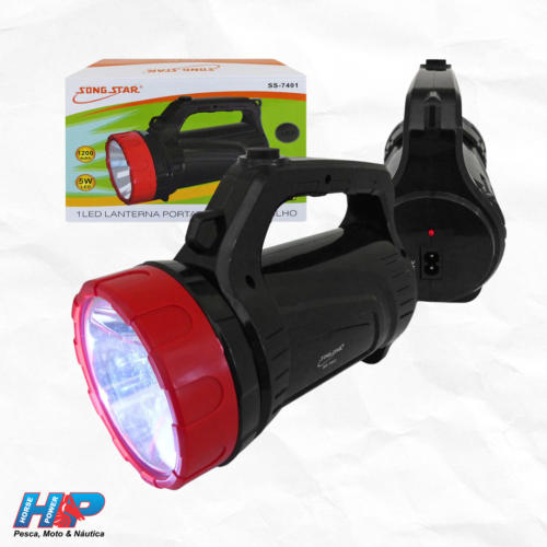 Lanterna tipo holofote ss-7401 1led 5w-7897070170831