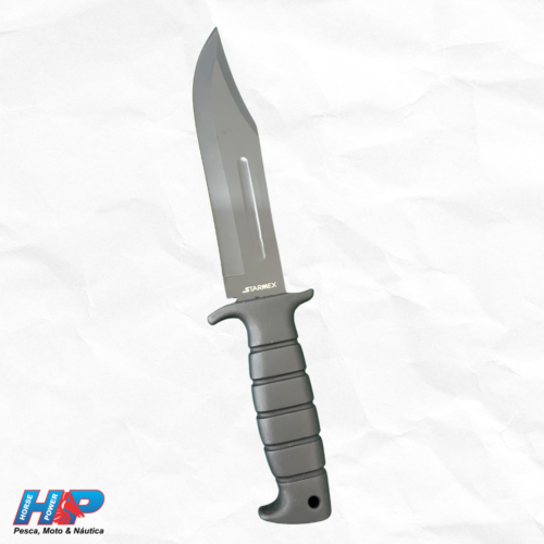 Faca camping preta SMCA12 com bainha-7156819101018