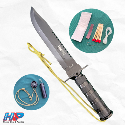 FACA KIT SOBREVIVÊNCIA SLK-A1 PRETA LUATEK-7892022010814