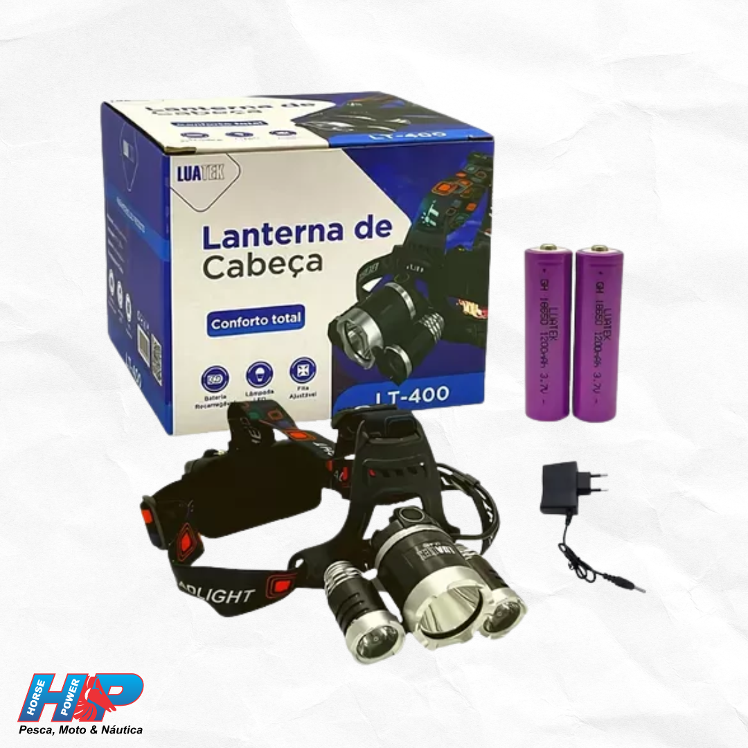 Lanterna de cabeça luatek LT-400-7892020072012 - HP Moto, Náutica