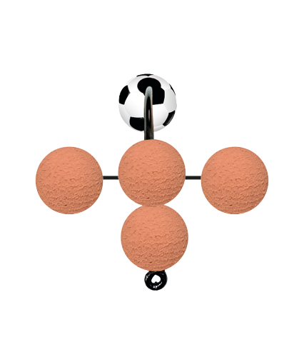 Anteninha 1404 Tradicional EVA Bolinha Café com Leite com 10 Unidades