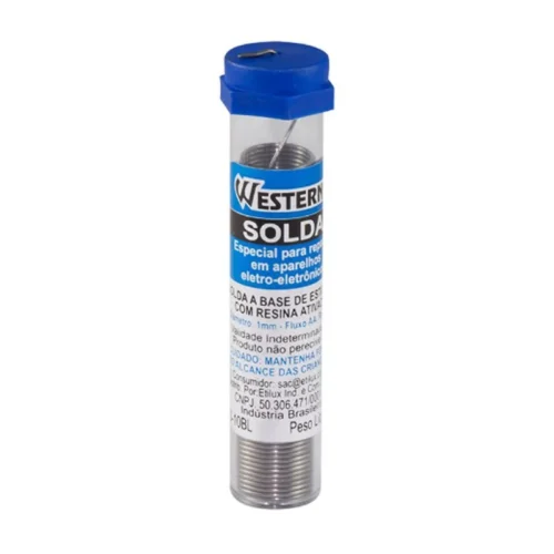 Solda Estanho Tubo 1mm C/ 25g - Western-7897186098104