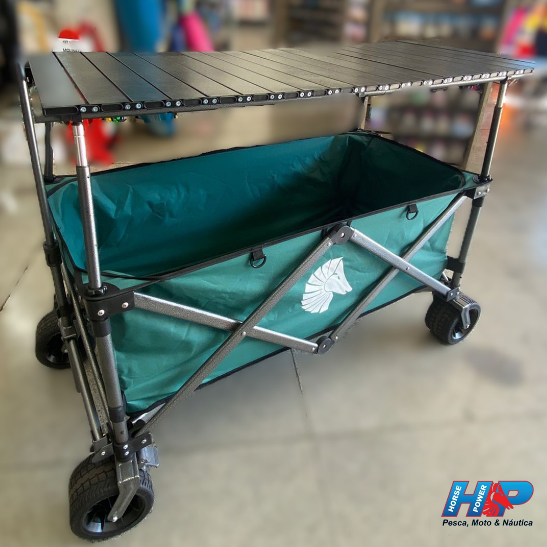 Carrinho de Praia com Mesa Portátil Sea Horse - HP Moto, Náutica e Pesca