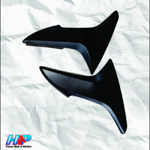 Par Tampa Lateral Preta Fosca TITAN150 2009 Diante (Paralela)