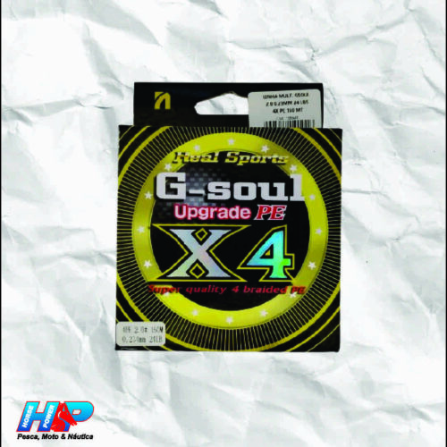Linha Multifilamento GSOUL 2.0-0,23mm 24Lbs 4x PE-150m